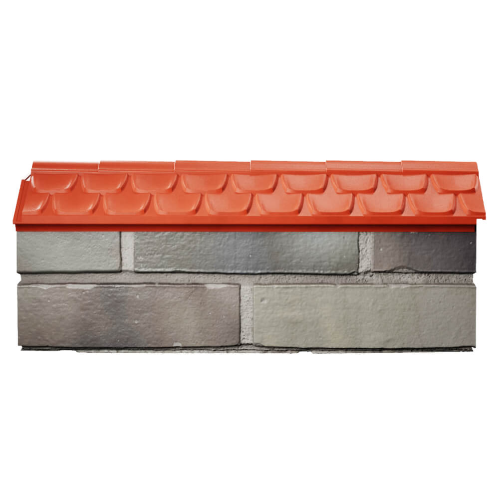 Парапет Zking Эльбрус Красный с посадкой на 0.5 кирпича (130мм) в Заводоуковске фото