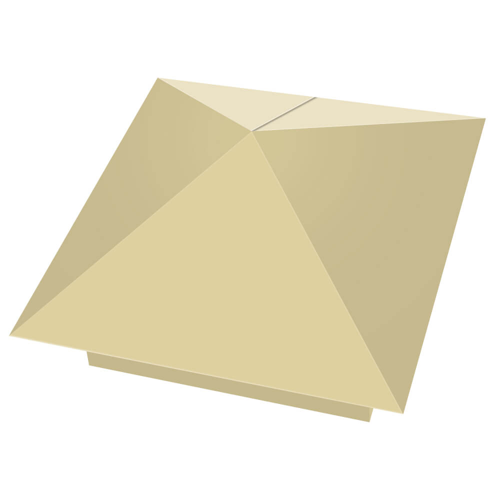 Колпак металлический 400х400мм RAL1014 Бежевый заборный Заводоуковск фото