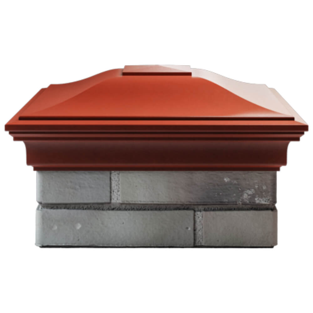 Колпак Zking Монблан Красный на столб 1.5х1.5 кирпича (385х385мм) Заводоуковск фото