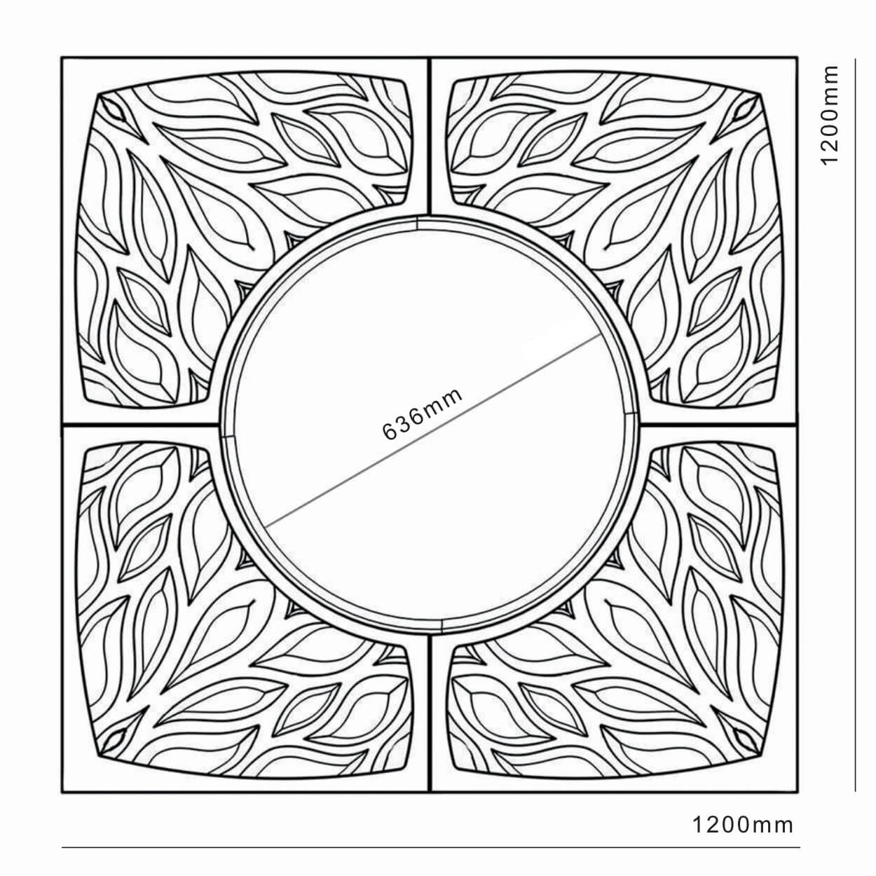 Приствольная решетка для дерева ZKING CRUST 1.2х1.2м Черная в Заводоуковске фото