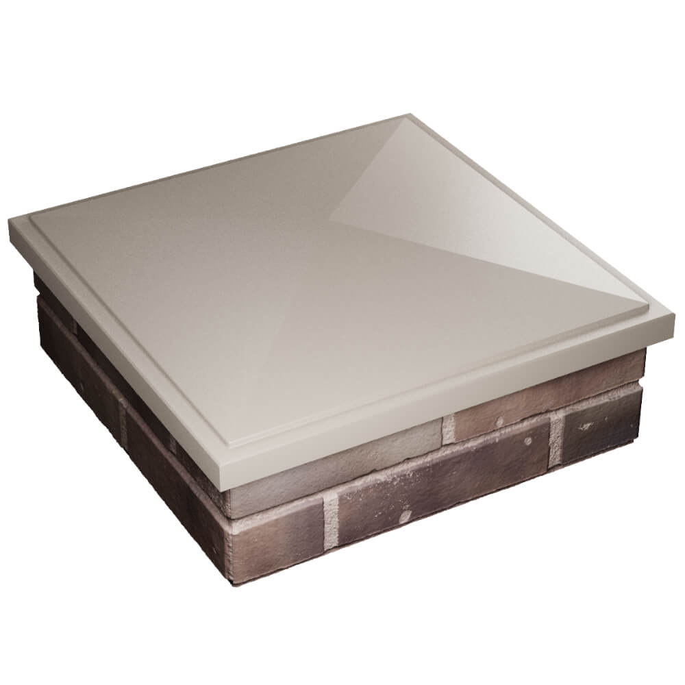 Колпак Zking БонаМоно Бежевый на столб 2х2 кирпича (515х515, 530х530мм) в Заводоуковске фото