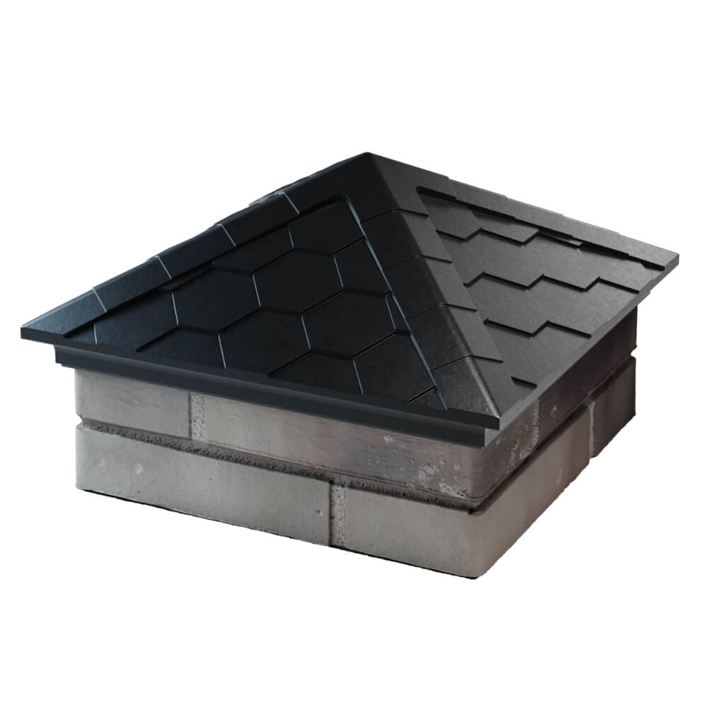 Колпак Zking Эверест Черный на столб 1.5х1.5 кирпича (390х390мм) в Заводоуковске фото