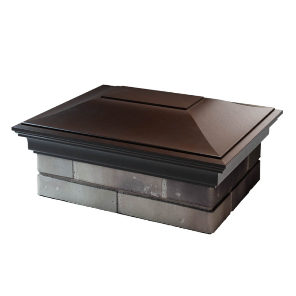 Колпак Zking Монблан Коричневый на столб 2х1.5 кирпича (515х385мм) в Заводоуковске фото