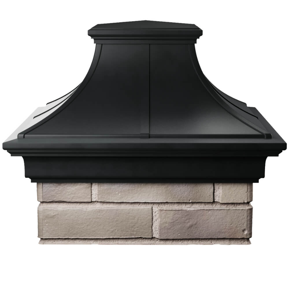 Колпак Zking Монблан Премиум Черный на столб 1.5х1.5 кирпича (385х385мм) Заводоуковск фото