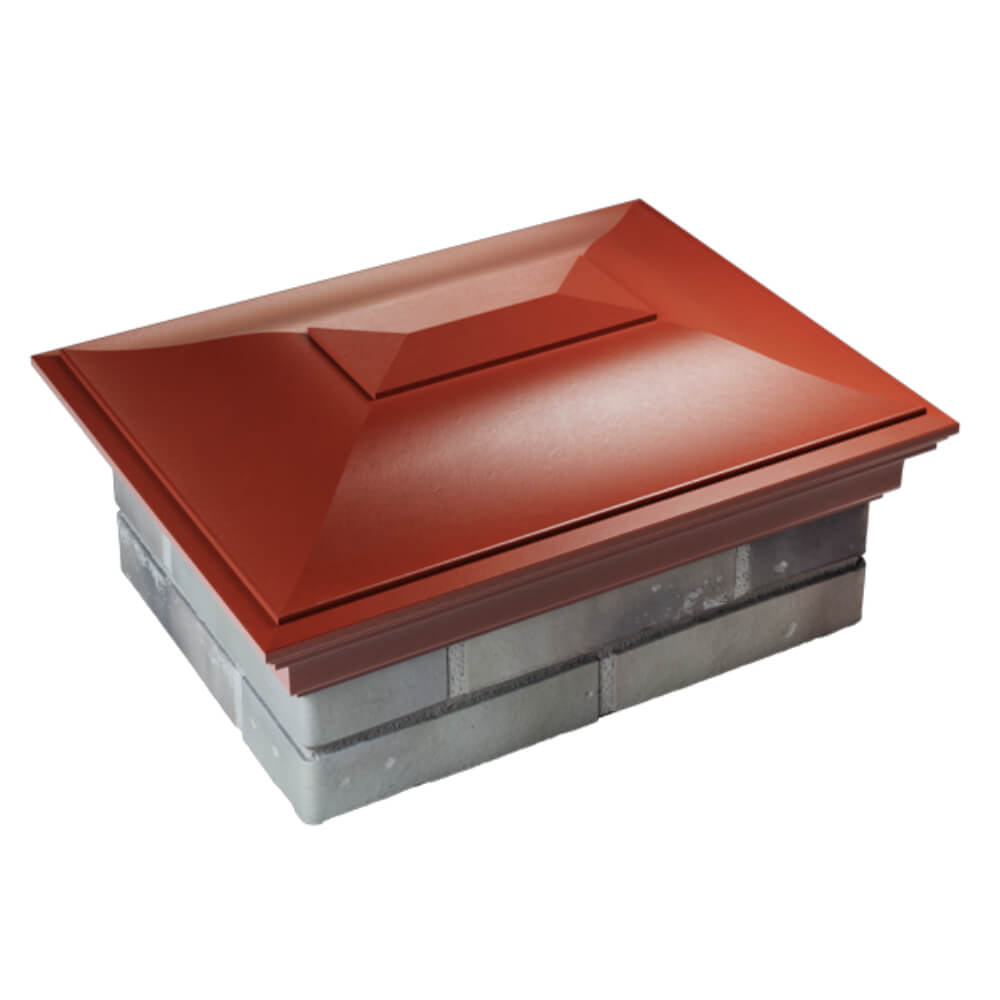 Колпак Zking Монблан Красный на столб 2х1.5 кирпича (515х385мм) Заводоуковск фото