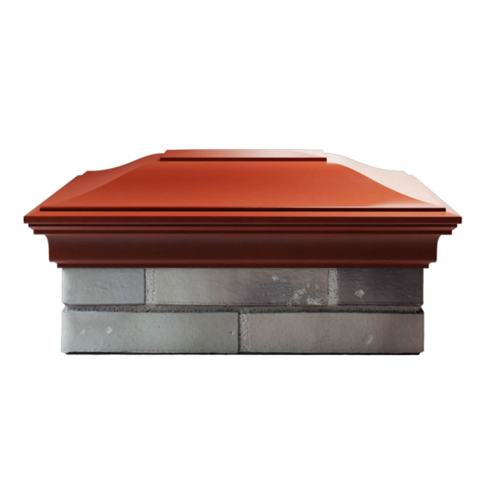 Колпак Zking Монблан Красный на столб 2х1.5 кирпича (515х385мм) в Заводоуковске фото