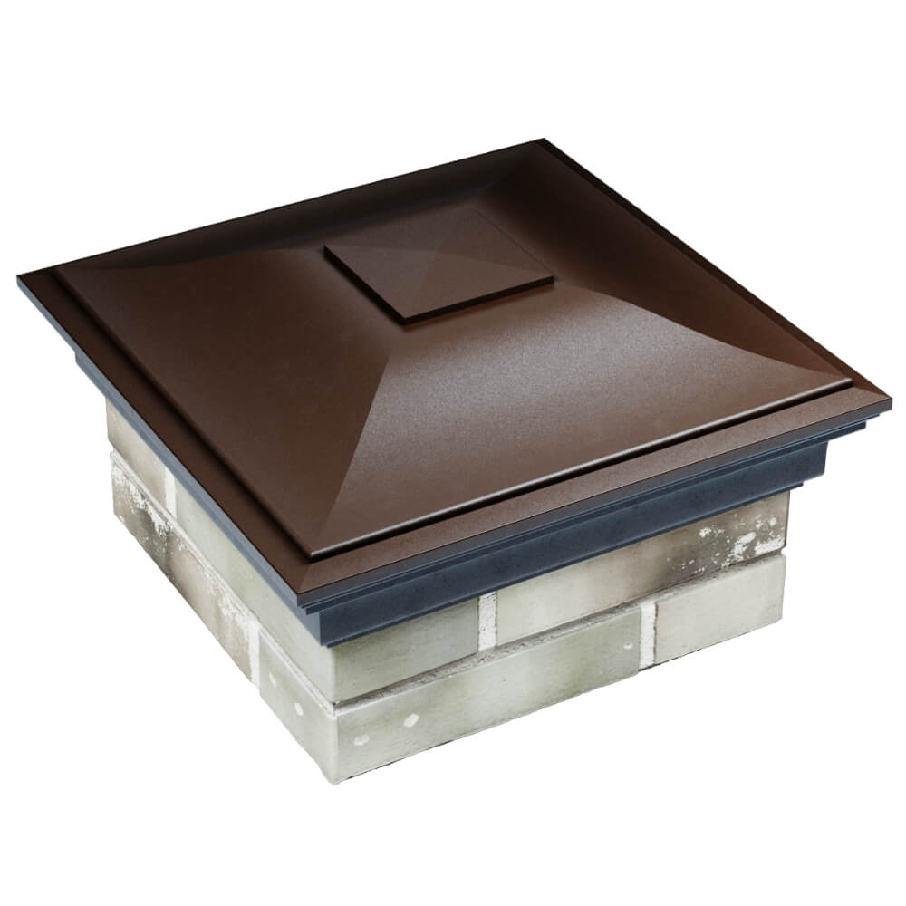 Колпак Zking Монблан Коричневый на столб 1.5х1.5 кирпича (385х385мм) в Заводоуковске фото