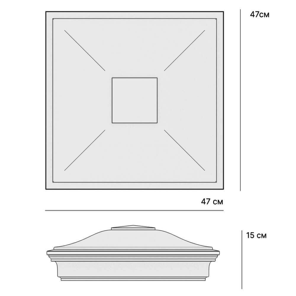 Колпак Zking Монблан Коричневый на столб 1.5х1.5 кирпича (385х385мм) в Заводоуковске фото