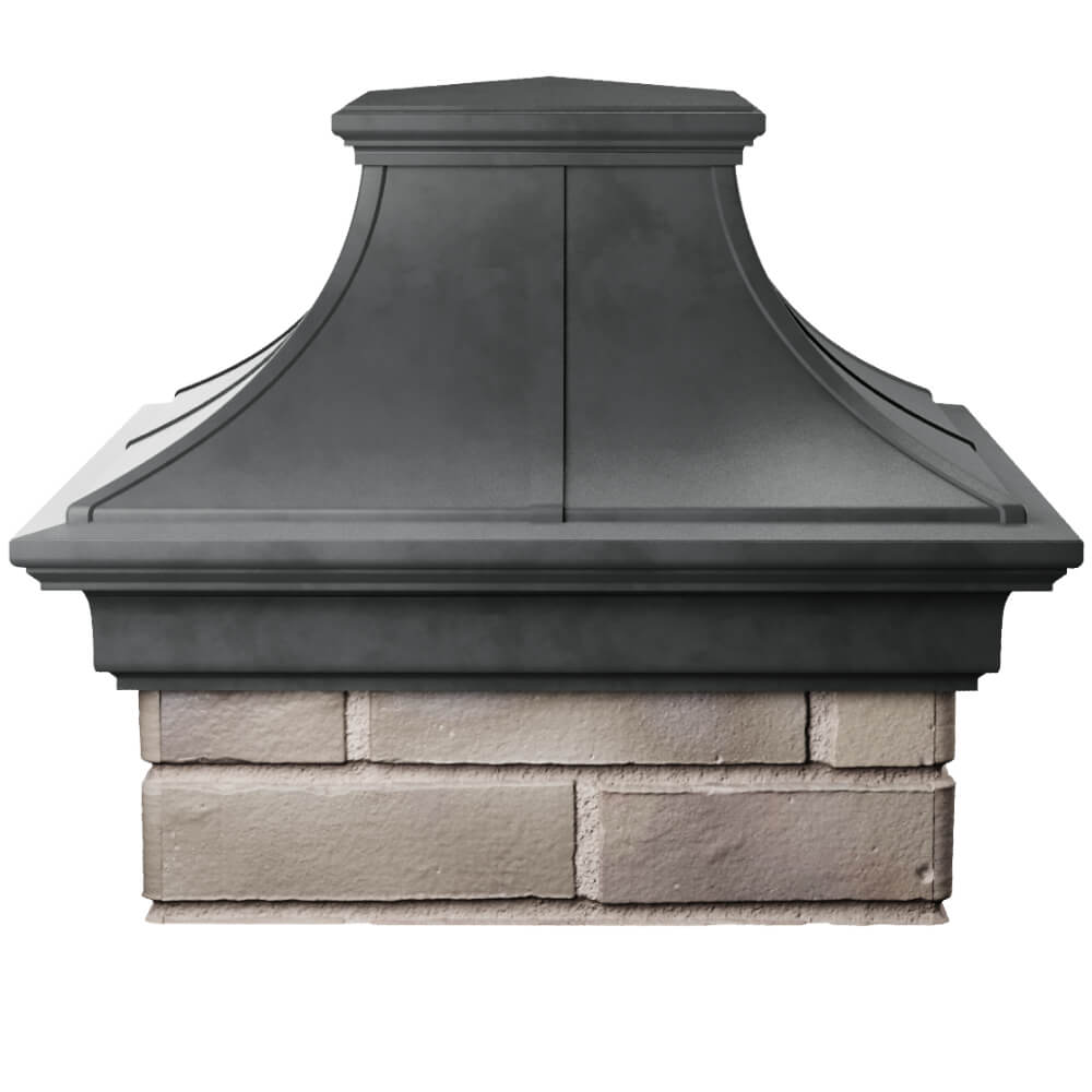 Колпак Zking Монблан Премиум Серый на столб 1.5х1.5 кирпича (385х385мм) Заводоуковск фото