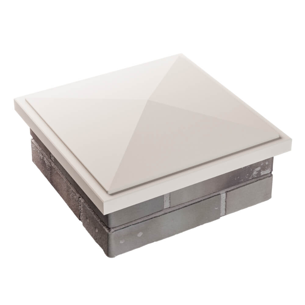 Колпак Zking БонаМоно Бежевый на столб 1.5х1.5 кирпича (385х385, 400х400мм) в Заводоуковске фото