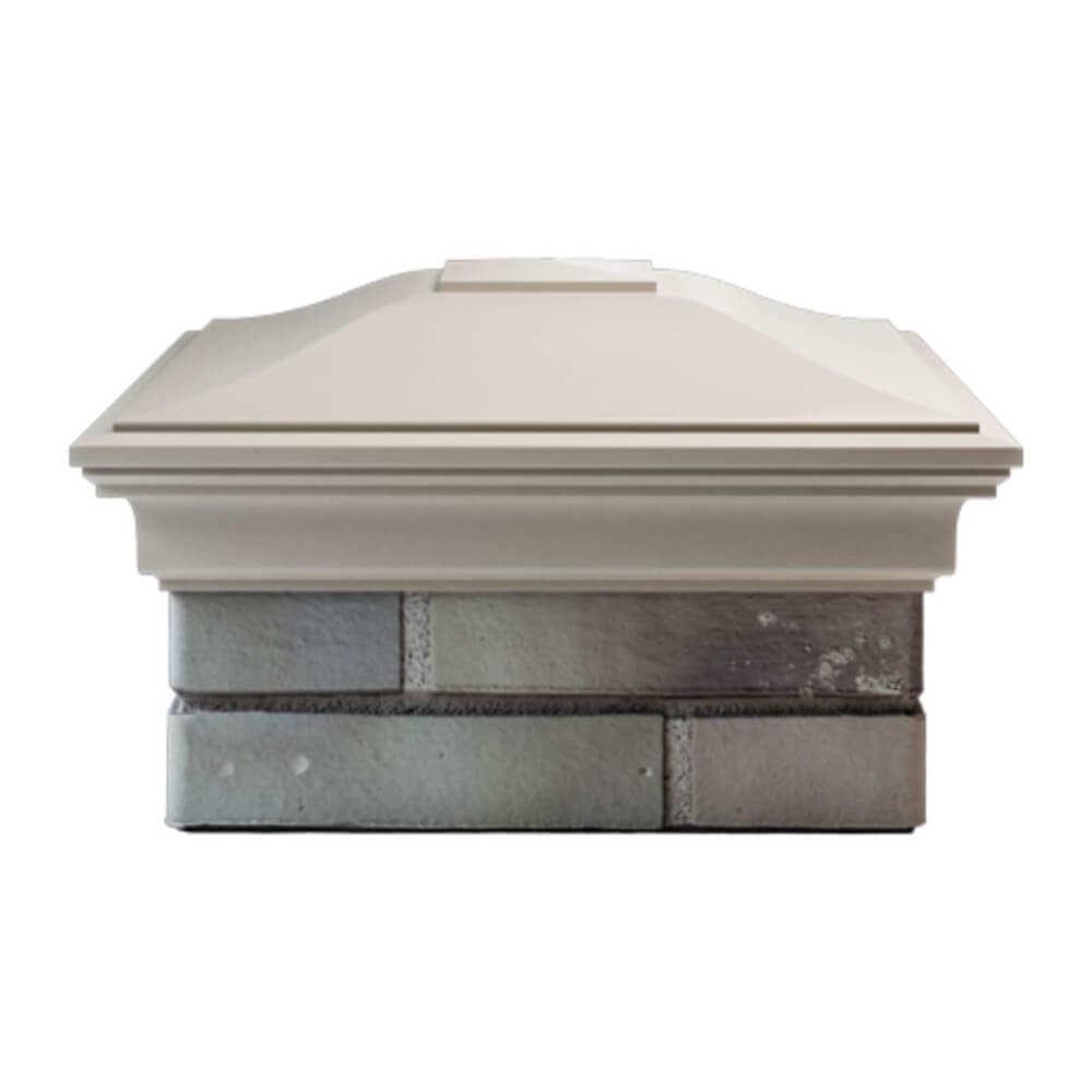 Колпак Zking Монблан Бежевый на столб 1.5х1.5 еврокирпича 0.7НФ (355х355мм) Заводоуковск фото