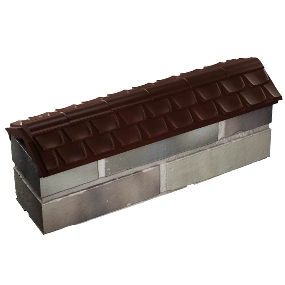 Парапет Zking Эльбрус Коричневый с посадкой на 0.5 кирпича (130мм) в Заводоуковске фото