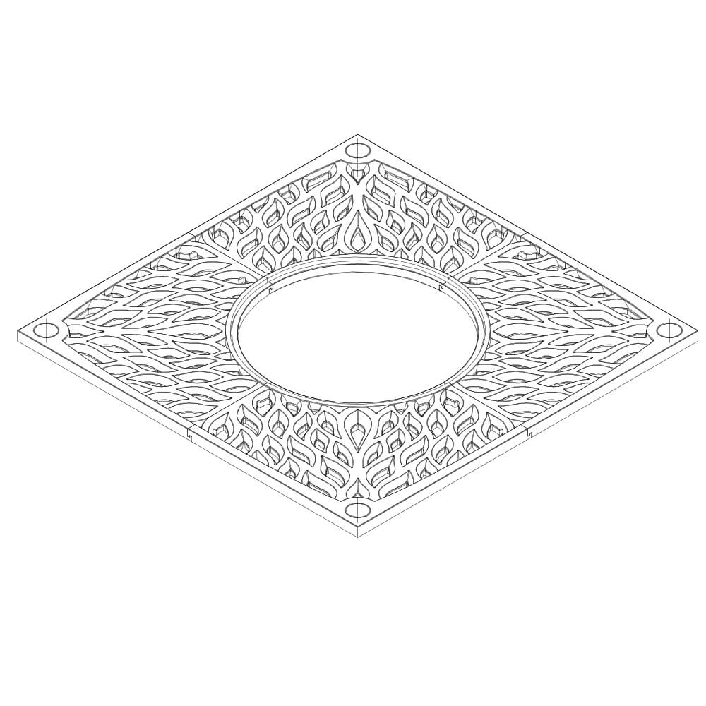 Приствольная решетка для дерева ZKING CRUST 2х2м Черная в Заводоуковске фото