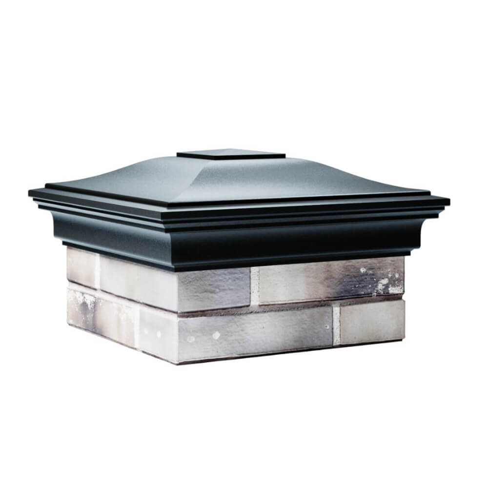 Колпак Zking Монблан Черный на столб 1.5х1.5 еврокирпича 0.7НФ (355х355мм) в Заводоуковске фото