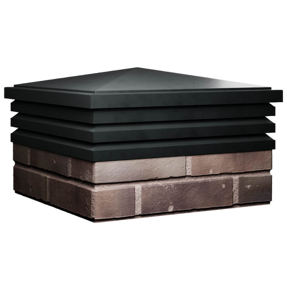 Колпак Zking Бона ХайТек Черный на столб 2х2 кирпича (513х513мм) в Заводоуковске фото