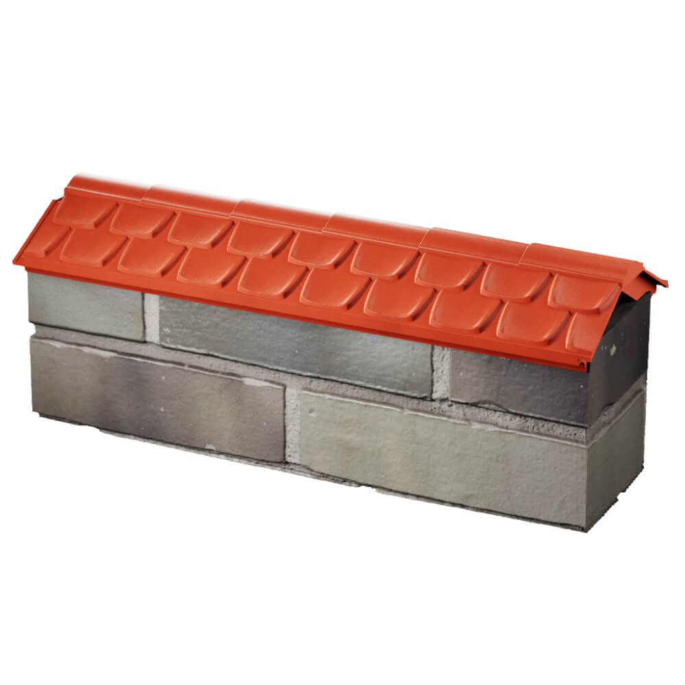 Парапет Zking Эльбрус Красный с посадкой на 0.5 кирпича (130мм) в Заводоуковске фото