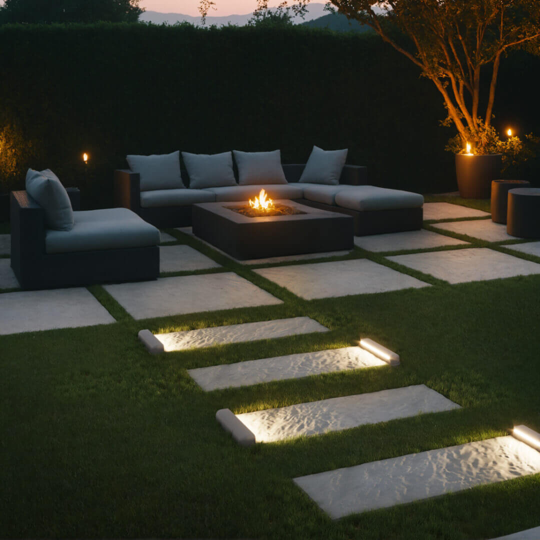 LED Светильник для шаговой плиты STONE Светлая Галька 330х75х98мм в Заводоуковске фото