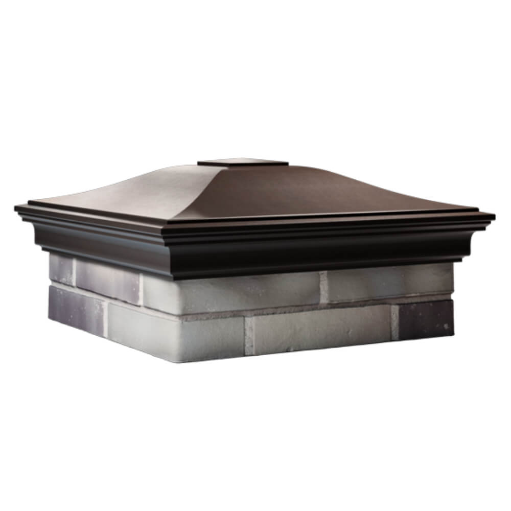 Колпак Zking Монблан Коричневый на столб 2х2 кирпича (515х515мм) в Заводоуковске фото