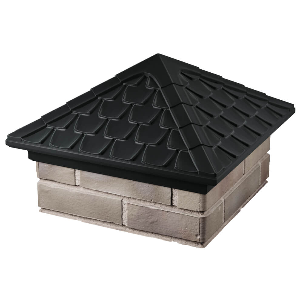 Колпак Zking Эльбрус Черный на столб 1.5х1.5 кирпича (385х385мм) в Заводоуковске фото