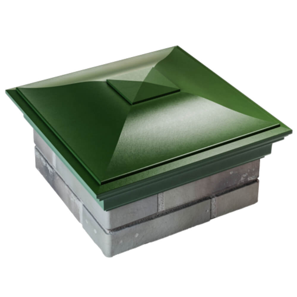 Колпак Zking Монблан Зеленый на столб 1.5х1.5 кирпича (385х385мм) в Заводоуковске фото