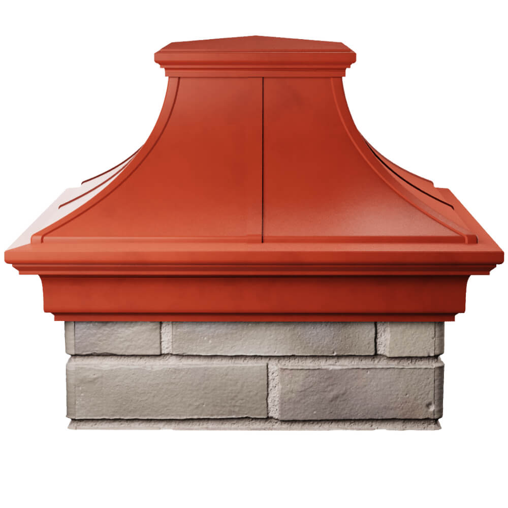 Колпак Zking Монблан Премиум Красный на столб 1.5х1.5 кирпича (385х385мм) Заводоуковск фото
