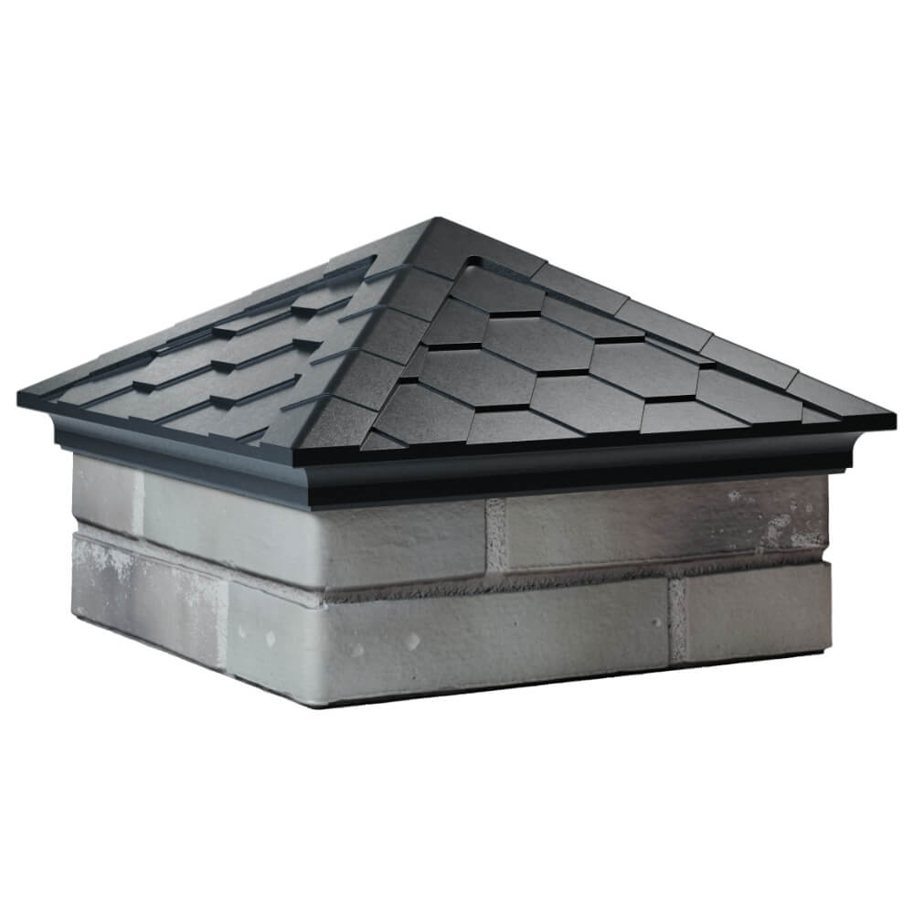 Колпак Zking Эверест Черный на столб 1.5х1.5 кирпича (390х390мм) в Заводоуковске фото