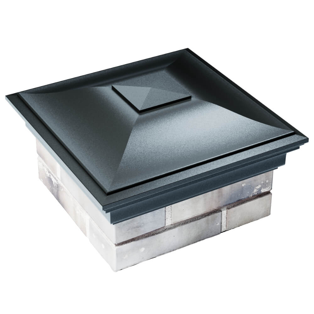 Колпак Zking Монблан Черный на столб 1.5х1.5 кирпича (385х385мм) в Заводоуковске фото