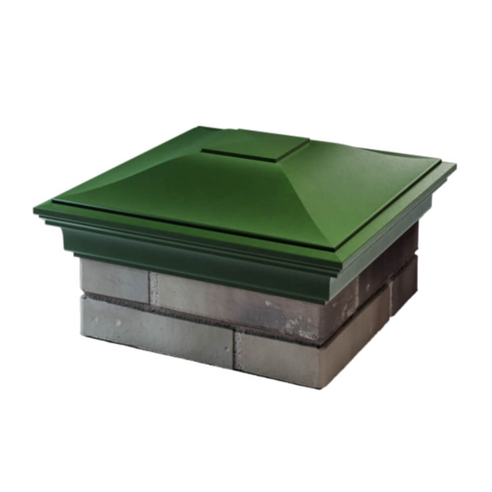 Колпак Zking Монблан Зеленый на столб 1.5х1.5 еврокирпича 0.7НФ (355х355мм) в Заводоуковске фото