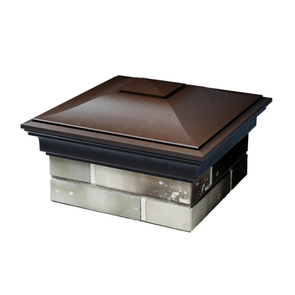 Колпак Zking Монблан Коричневый на столб 1.5х1.5 еврокирпича 0.7НФ (355х355мм) в Заводоуковске фото