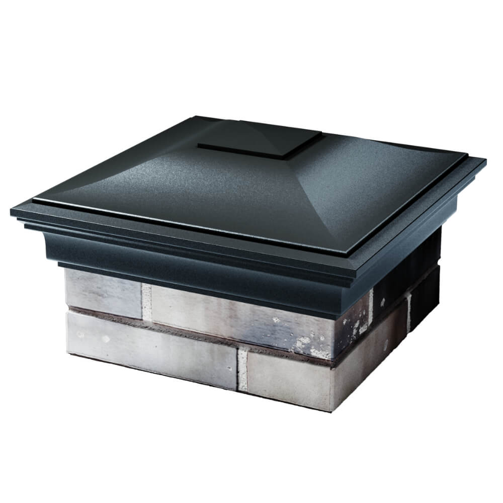 Колпак Zking Монблан Черный на столб 1.5х1.5 кирпича (385х385мм) в Заводоуковске фото