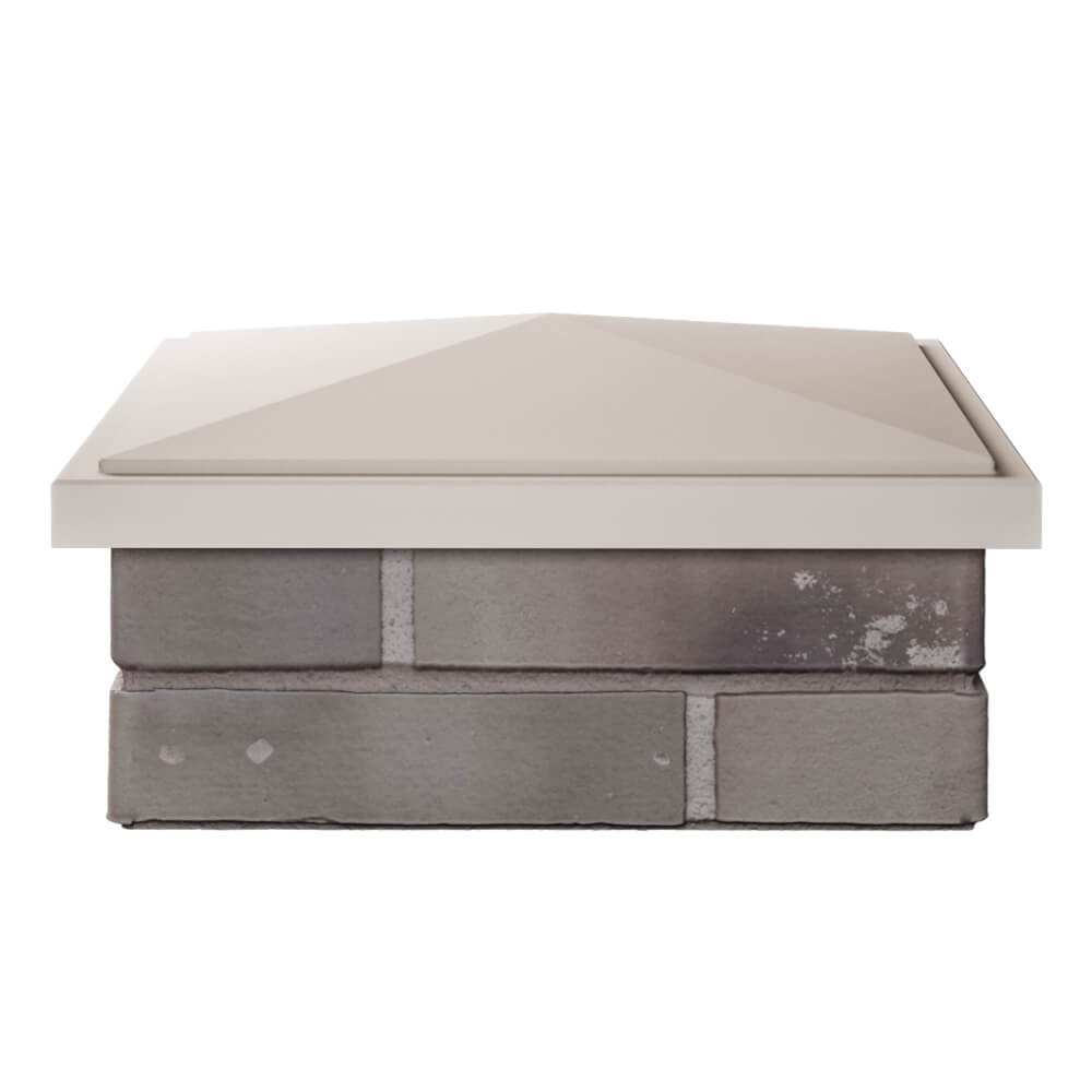 Колпак Zking БонаМоно Бежевый на столб 1.5х1.5 кирпича (385х385, 400х400мм) Заводоуковск фото