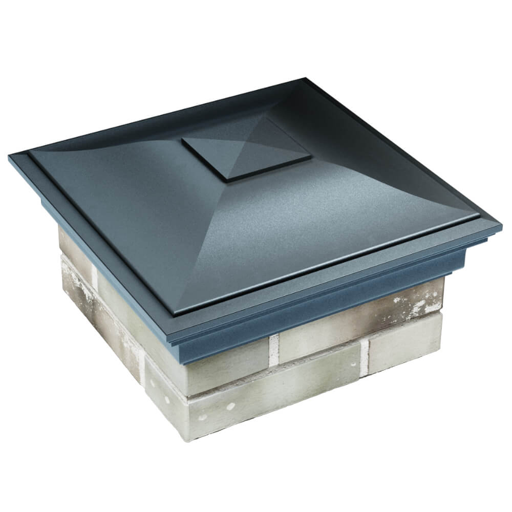 Колпак Zking Монблан Серый на столб 1.5х1.5 кирпича (385х385мм) в Заводоуковске фото