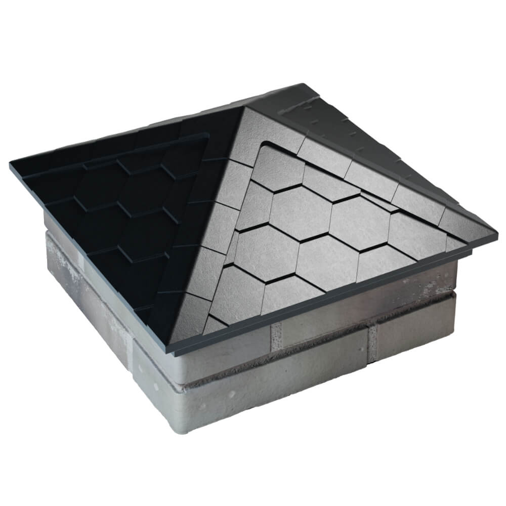 Колпак Zking Эверест Черный на столб 1.5х1.5 кирпича (390х390мм) в Заводоуковске фото