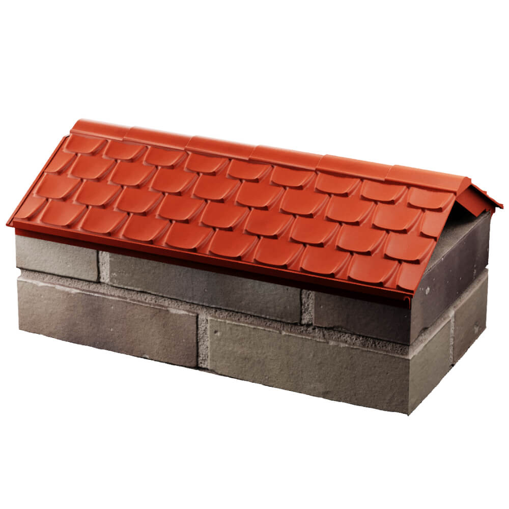 Парапет Zking Эльбрус Красный с посадкой на 1 кирпич (255мм) в Заводоуковске фото