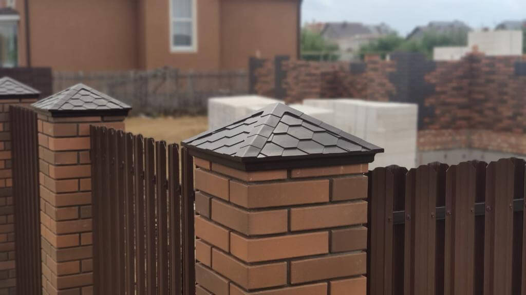 Колпак Zking Эверест Коричневый на столб 1.5х1.5 кирпича (390х390мм) в Заводоуковске фото