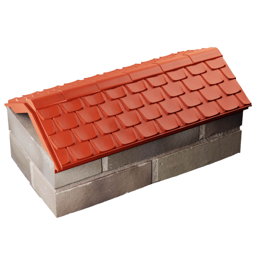 Парапет Zking Эльбрус Красный с посадкой на 1 кирпич (255мм) в Заводоуковске фото
