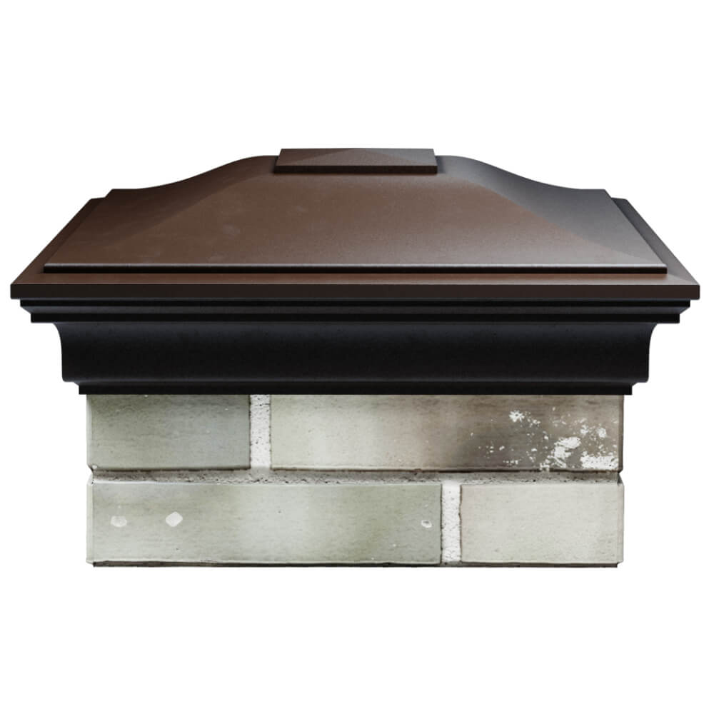 Колпак Zking Монблан Коричневый на столб 1.5х1.5 кирпича (385х385мм) Заводоуковск фото