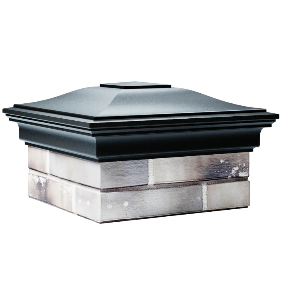 Колпак Zking Монблан Черный на столб 1.5х1.5 кирпича (385х385мм) в Заводоуковске фото