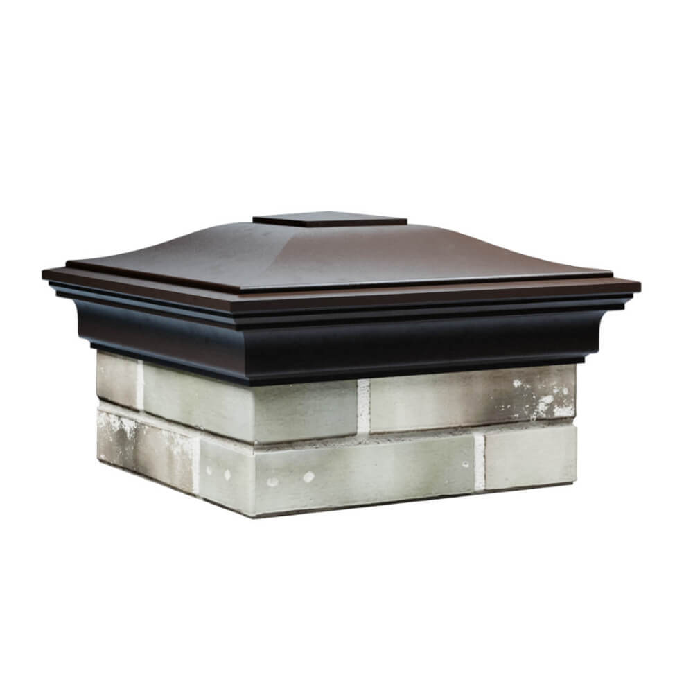 Колпак Zking Монблан Коричневый на столб 1.5х1.5 еврокирпича 0.7НФ (355х355мм) в Заводоуковске фото