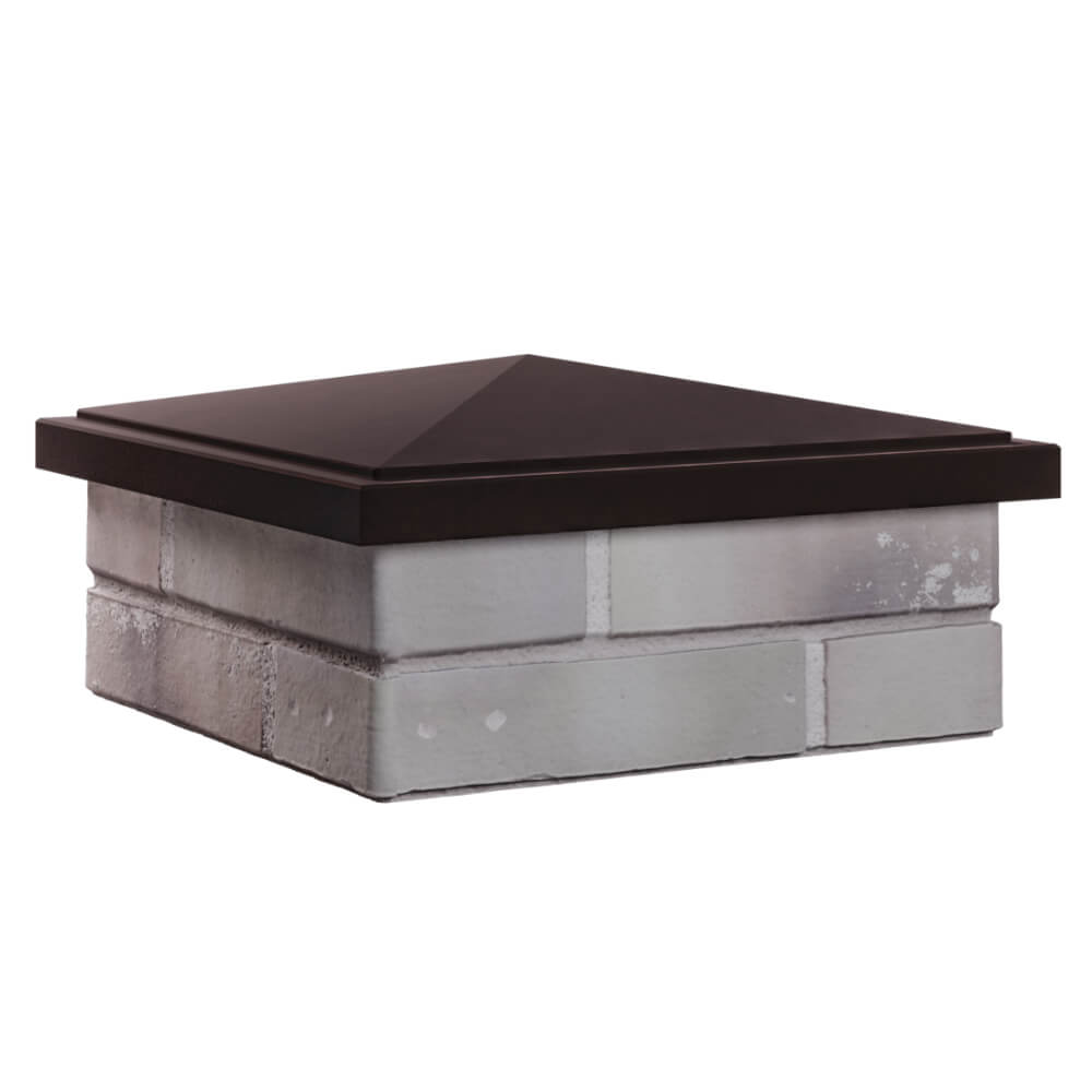 Колпак Zking БонаМоно Коричневый на столб 1.5х1.5 кирпича (385х385, 400х400мм) в Заводоуковске фото