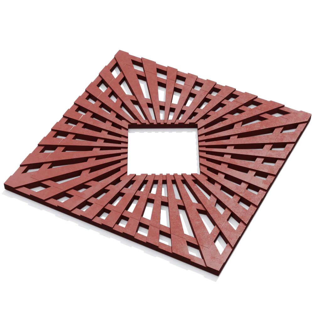 Приствольная решетка для дерева ZKING ATMOSPHERE 1.2х1.2м Красная в Заводоуковске фото