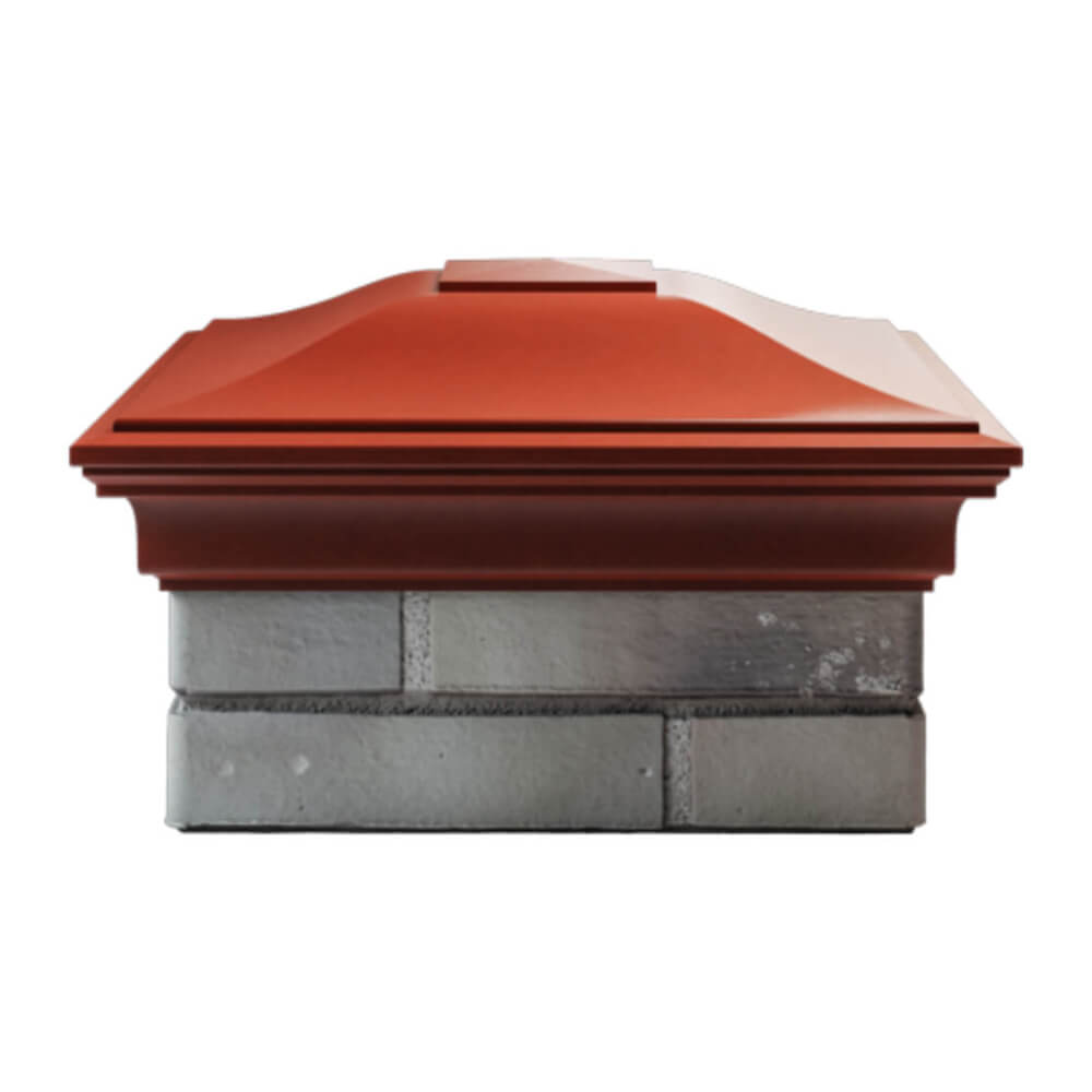 Колпак Zking Монблан Красный на столб 1.5х1.5 еврокирпича 0.7НФ (355х355мм) Заводоуковск фото