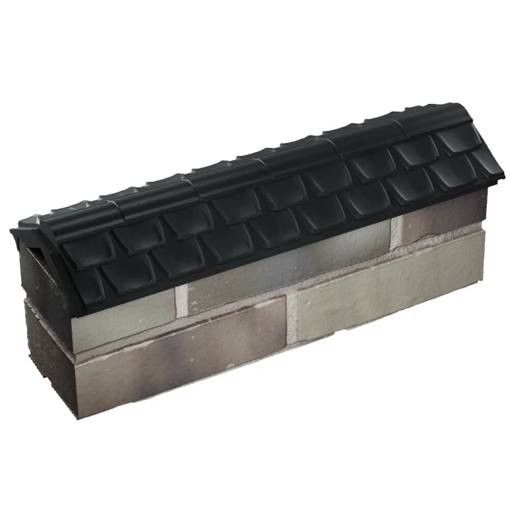 Парапет Zking Эльбрус Черный с посадкой на 0.5 кирпича (130мм) в Заводоуковске фото