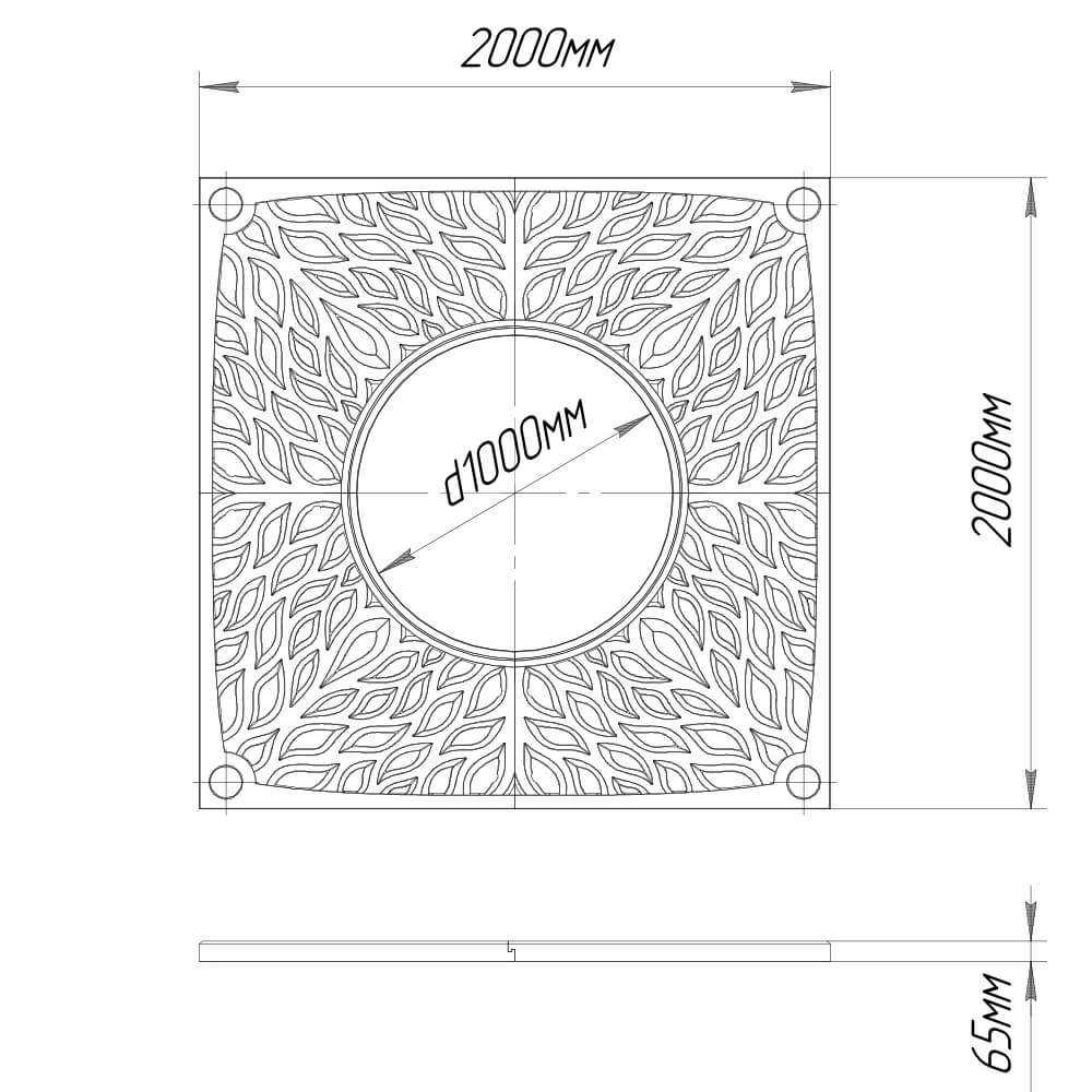 Приствольная решетка для дерева ZKING CRUST 2х2м Черная в Заводоуковске фото