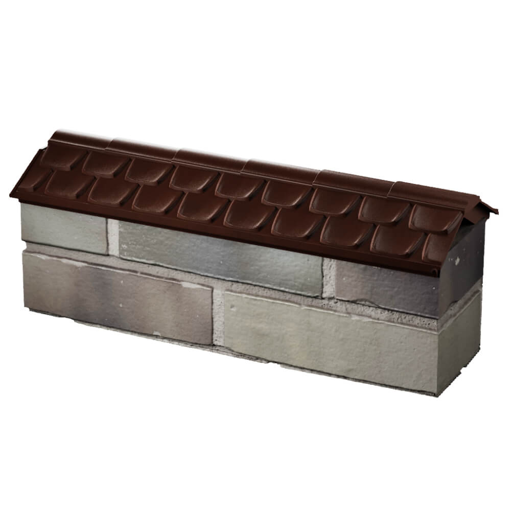 Парапет Zking Эльбрус Коричневый с посадкой на 0.5 кирпича (130мм) в Заводоуковске фото
