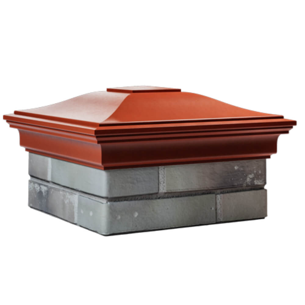 Колпак Zking Монблан Красный на столб 1.5х1.5 кирпича (385х385мм) в Заводоуковске фото