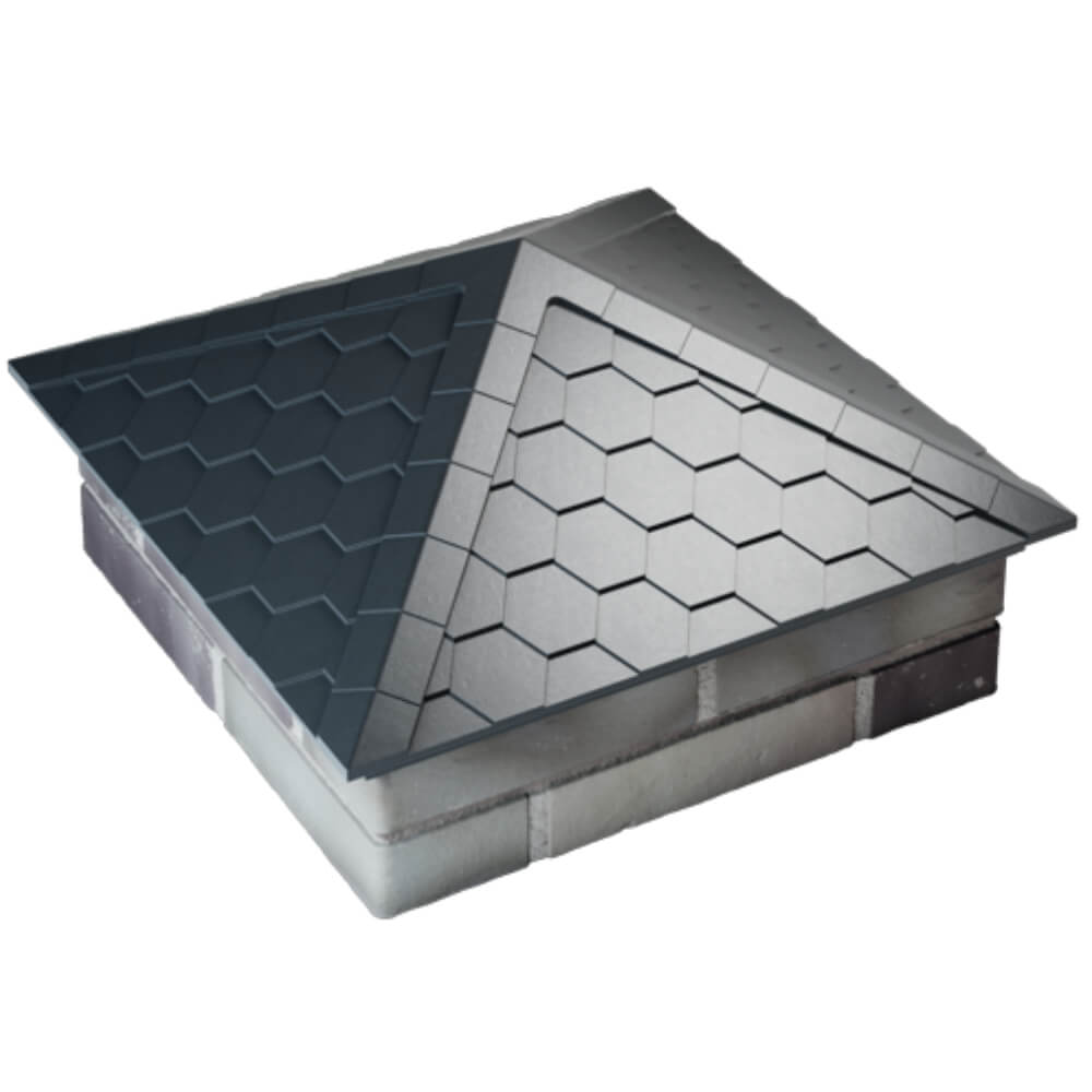 Колпак Zking Эверест Серый на столб 2х2 кирпича (535х535мм) Заводоуковск фото