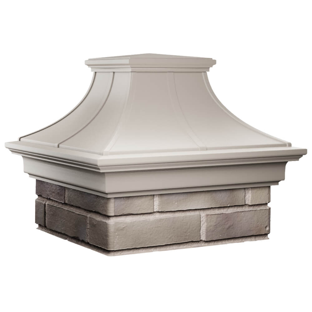 Колпак Zking Монблан Премиум Бежевый на столб 1.5х1.5 кирпича (385х385мм) в Заводоуковске фото