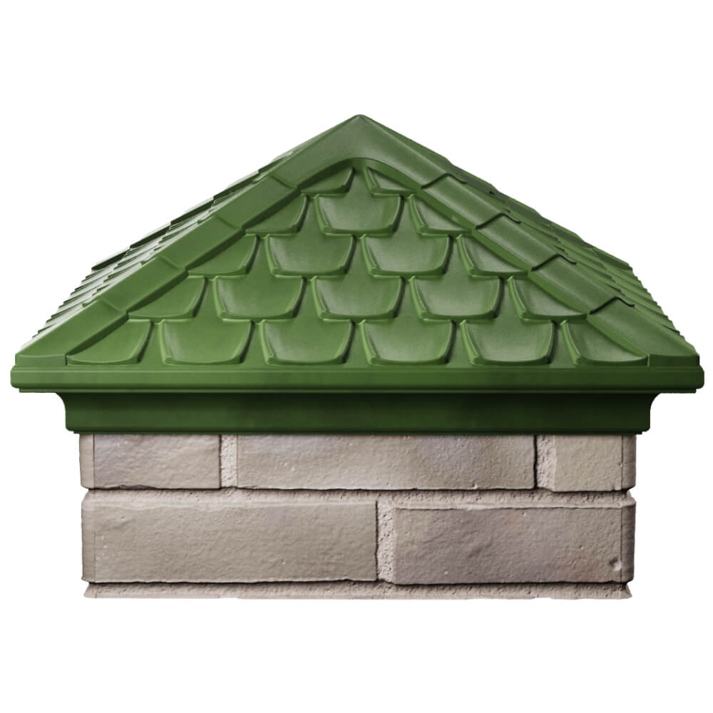 Колпак Zking Эльбрус Зеленый на столб 1.5х1.5 кирпича (385х385мм) Заводоуковск фото