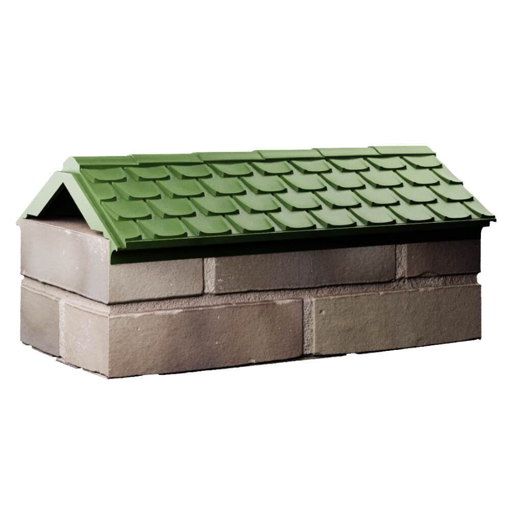 Парапет Zking Эльбрус Зеленый с посадкой на 1 кирпич (255мм) Заводоуковск фото